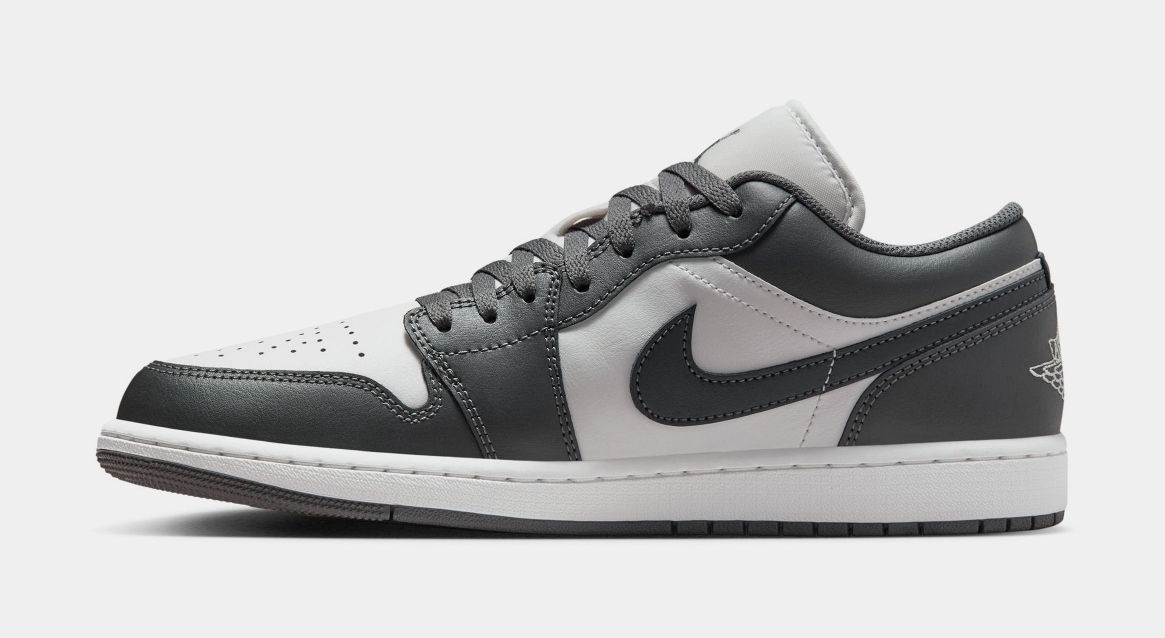 Air Jordan 1 Low Mens Lifestyle Shoes (Iron Grey/Summit White) - Image 3