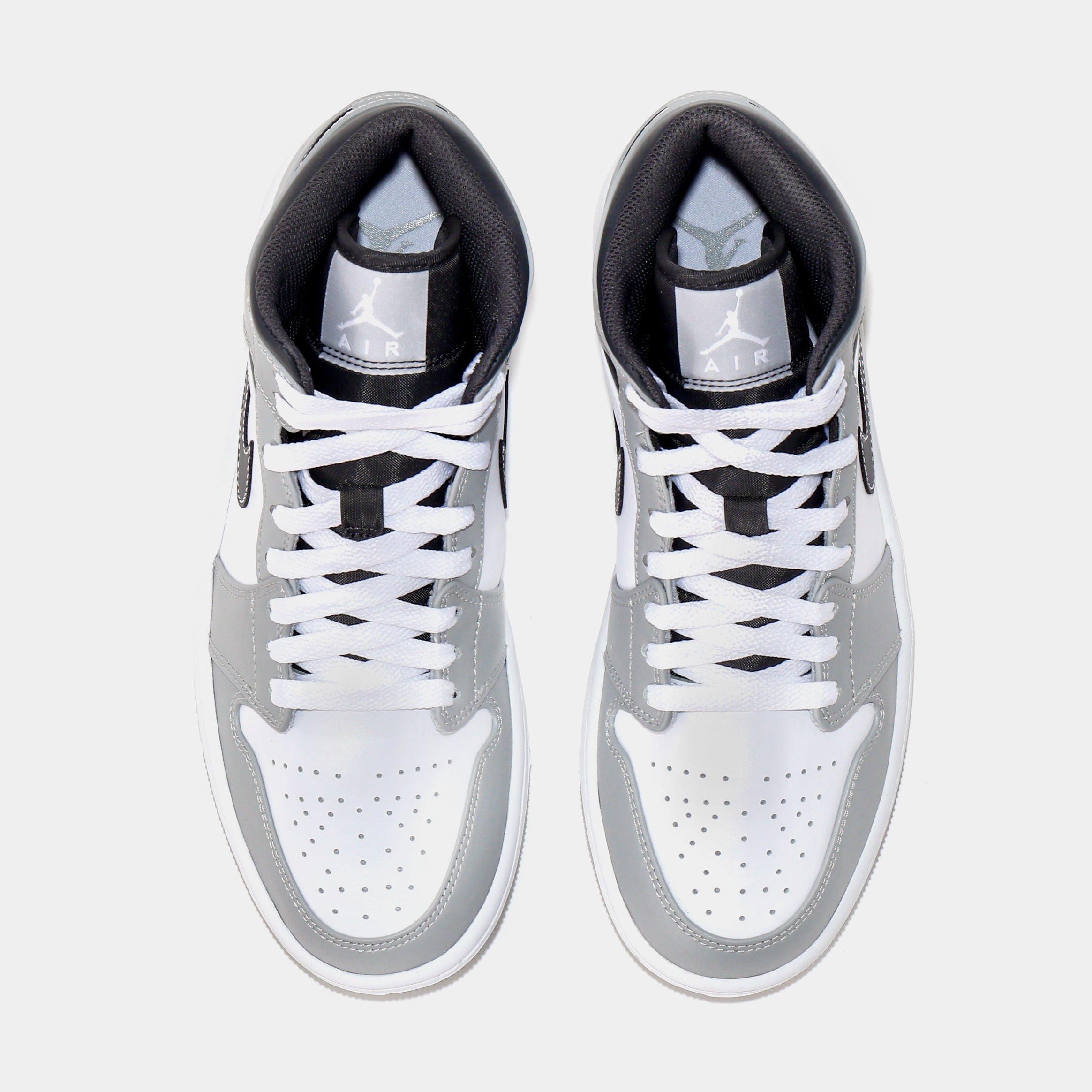 Air Jordan 1 Mid Mens Lifestyle Shoes (Light Smoke Grey/White/Anthracite) - Image 5