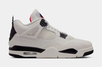 Air Jordan 4 Retro Flight Club Mens Lifestyle Shoes (Sail/Black/University Red) Free Shipping