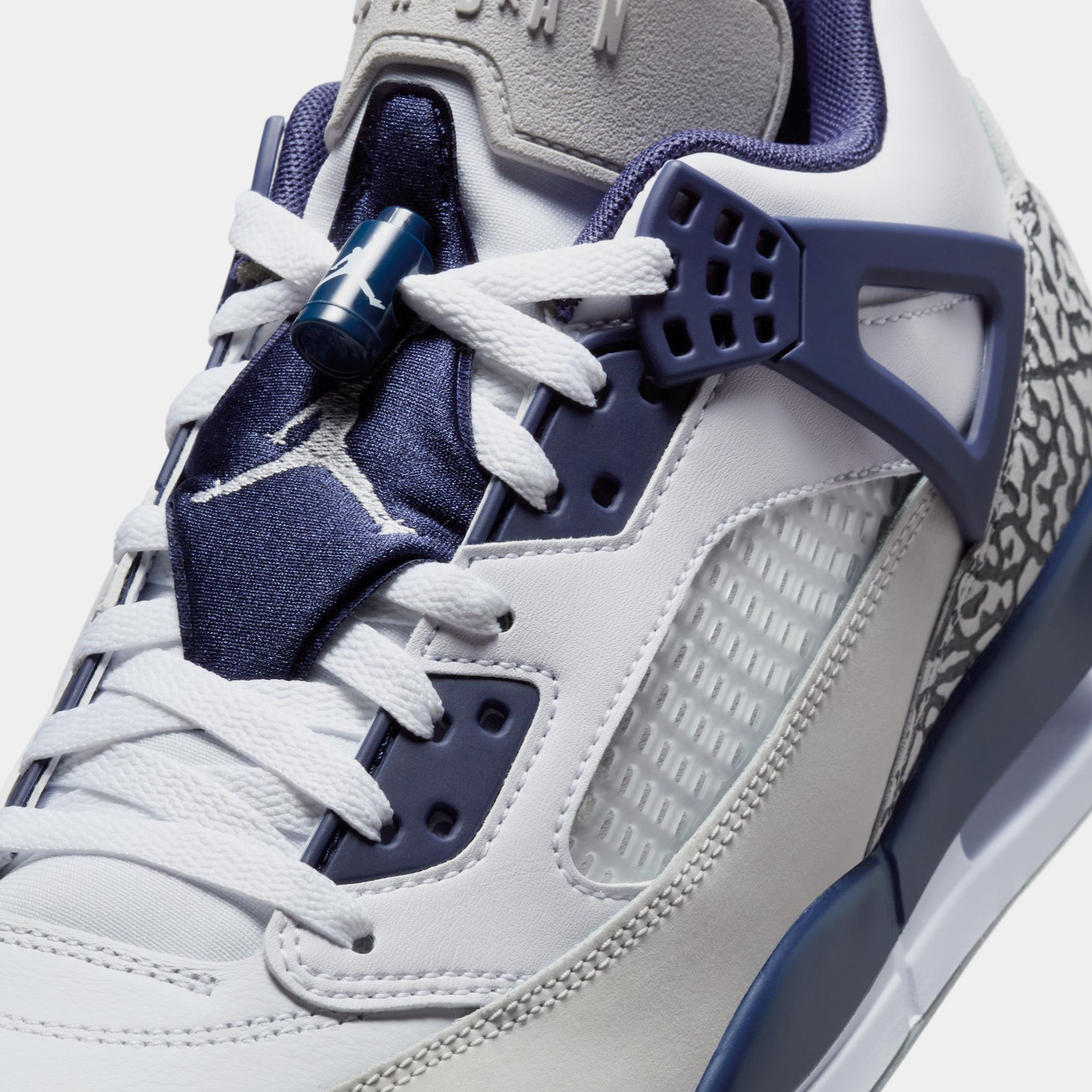 Spizike Low Mens Basketball Shoes (White/Midnight Navy/Neutral Grey) - Image 3