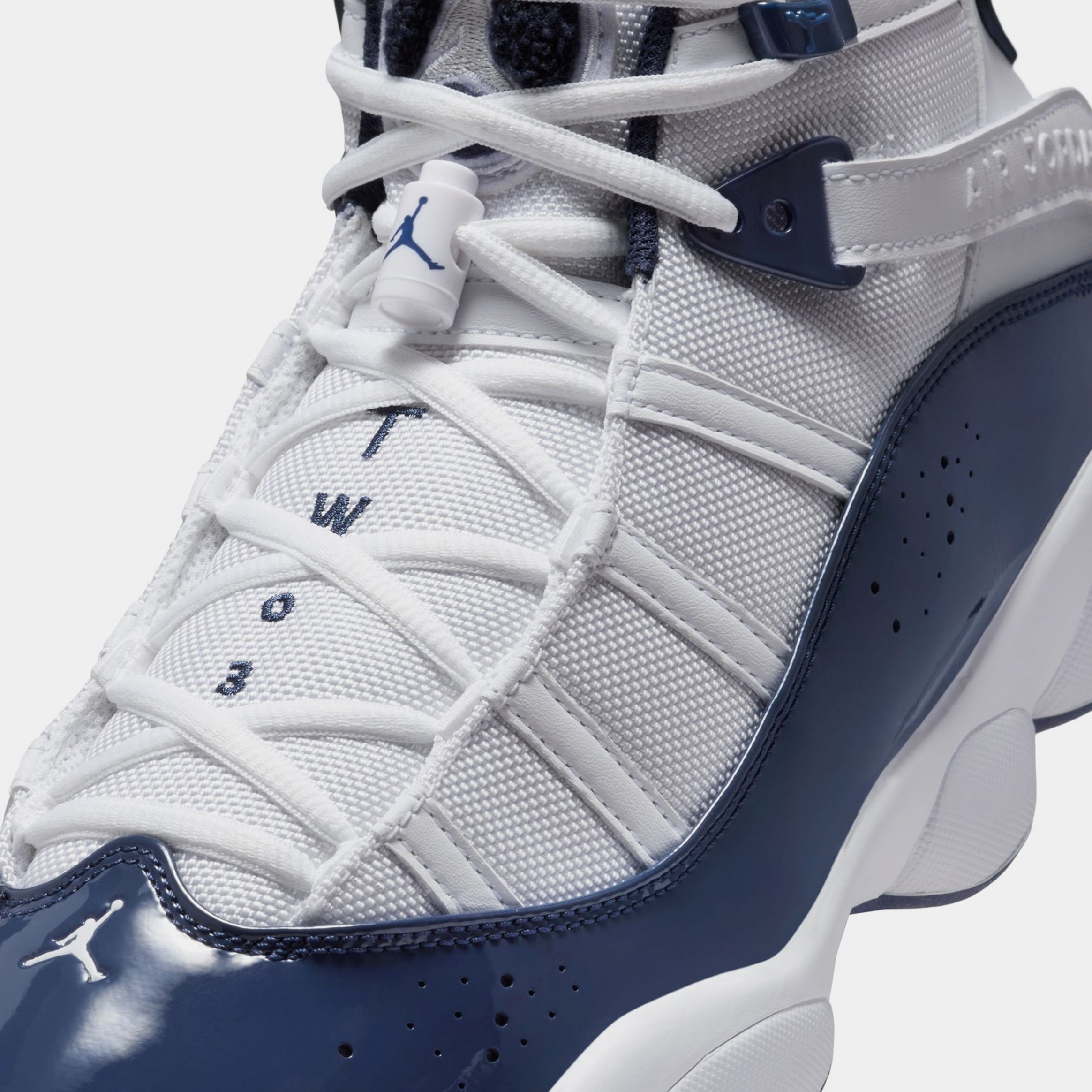 6 Rings Mens Basketball Shoes (White/Neutral Grey/Midnight Navy) - Image 5