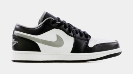 Air Jordan 1 Low Mens Lifestyle Shoes (Black/White/Particle Grey)
