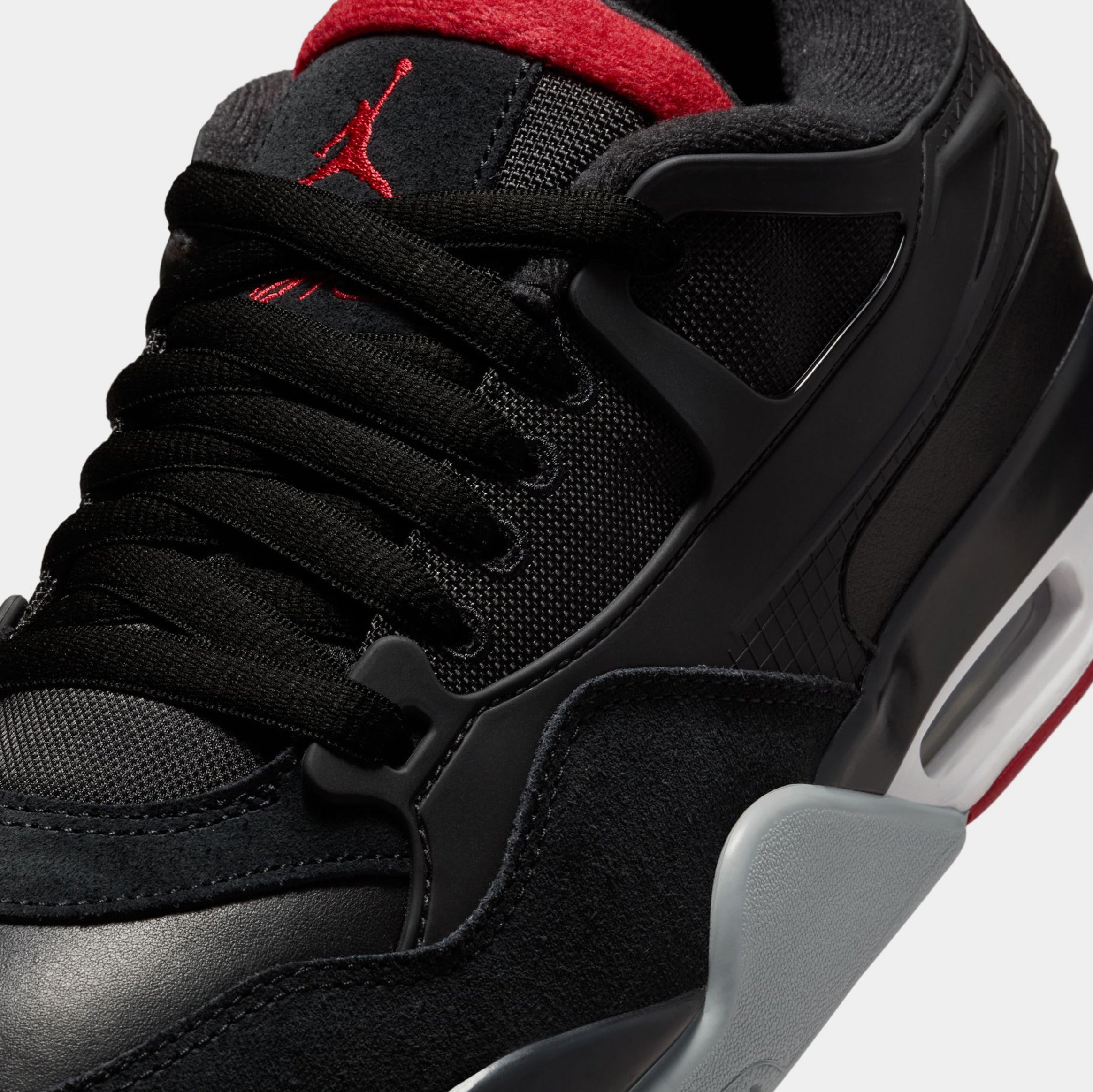 Air Jordan 4 RM Mens Lifestyle Shoes (Black/Varsity Red/Wolf Grey/White) - Image 5