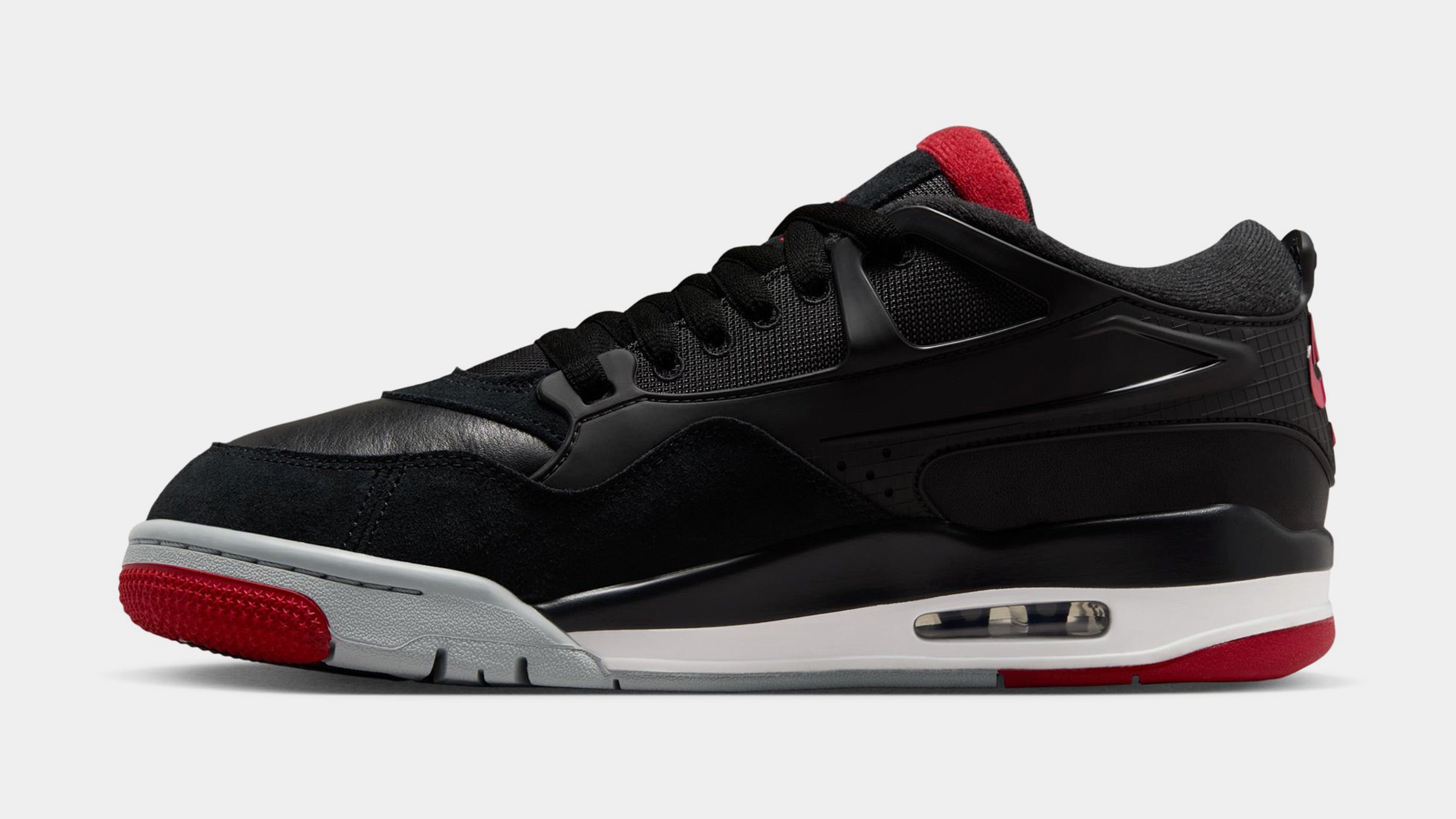 Air Jordan 4 RM Mens Lifestyle Shoes (Black/Varsity Red/Wolf Grey/White) - Image 3