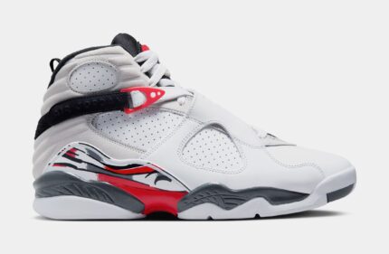 Air Jordan 8 Retro White And True Red Mens Lifestyle Shoes (White/Black/True/Red)