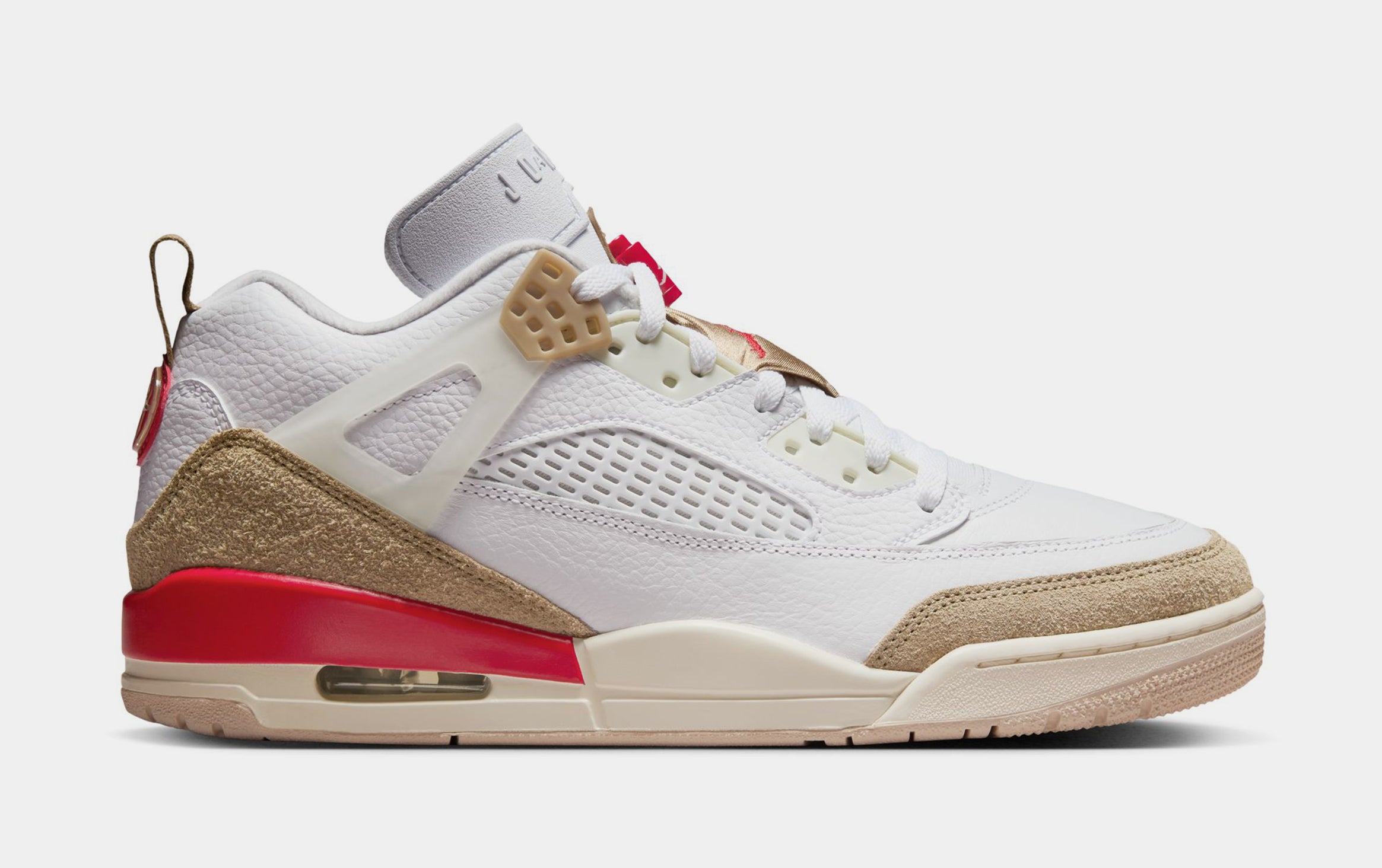 Spizike Low Mens Lifestyle Shoes (White/Desert Camo/Sail/Fire Red)