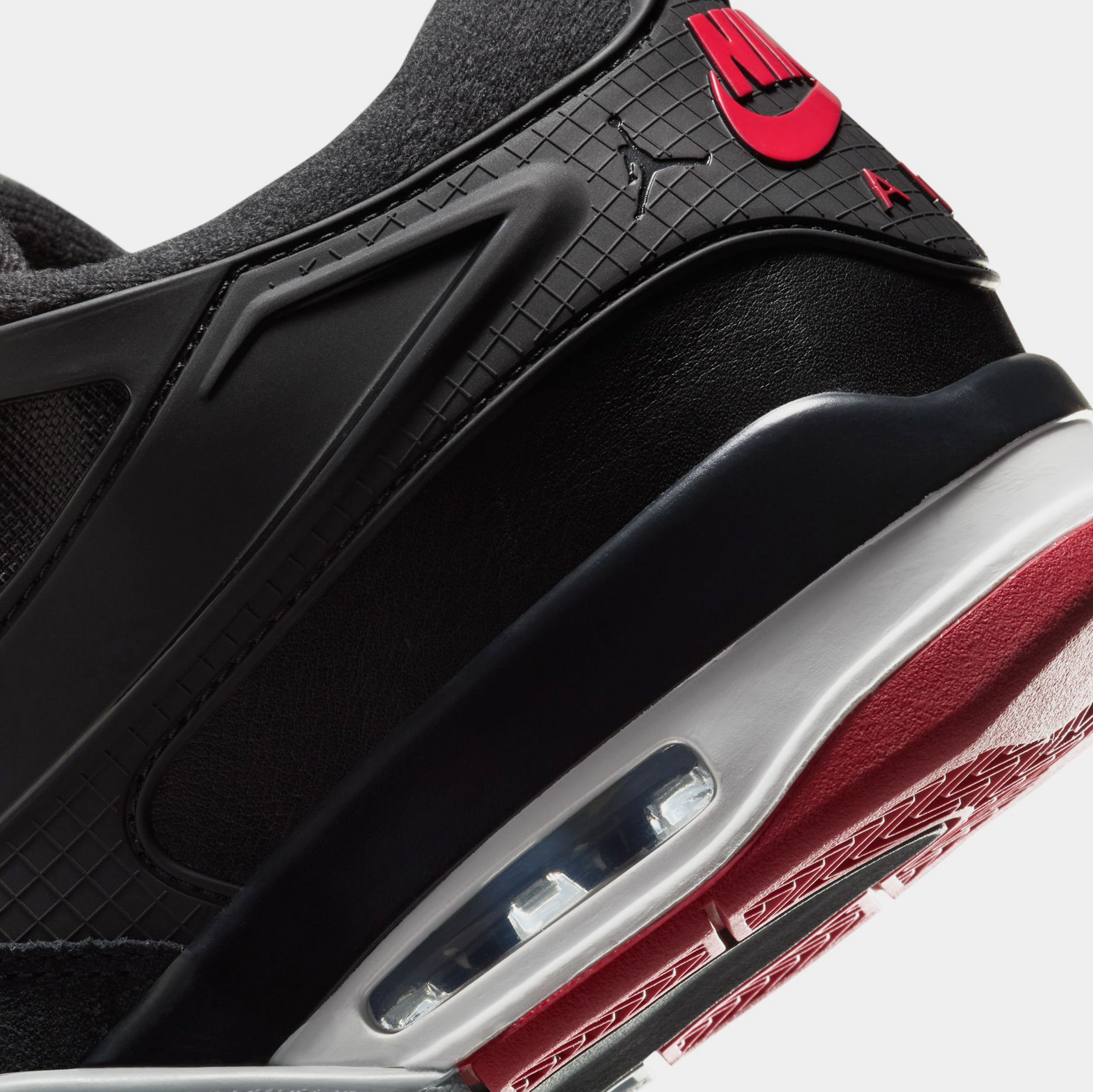 Air Jordan 4 RM Mens Lifestyle Shoes (Black/Varsity Red/Wolf Grey/White) - Image 6