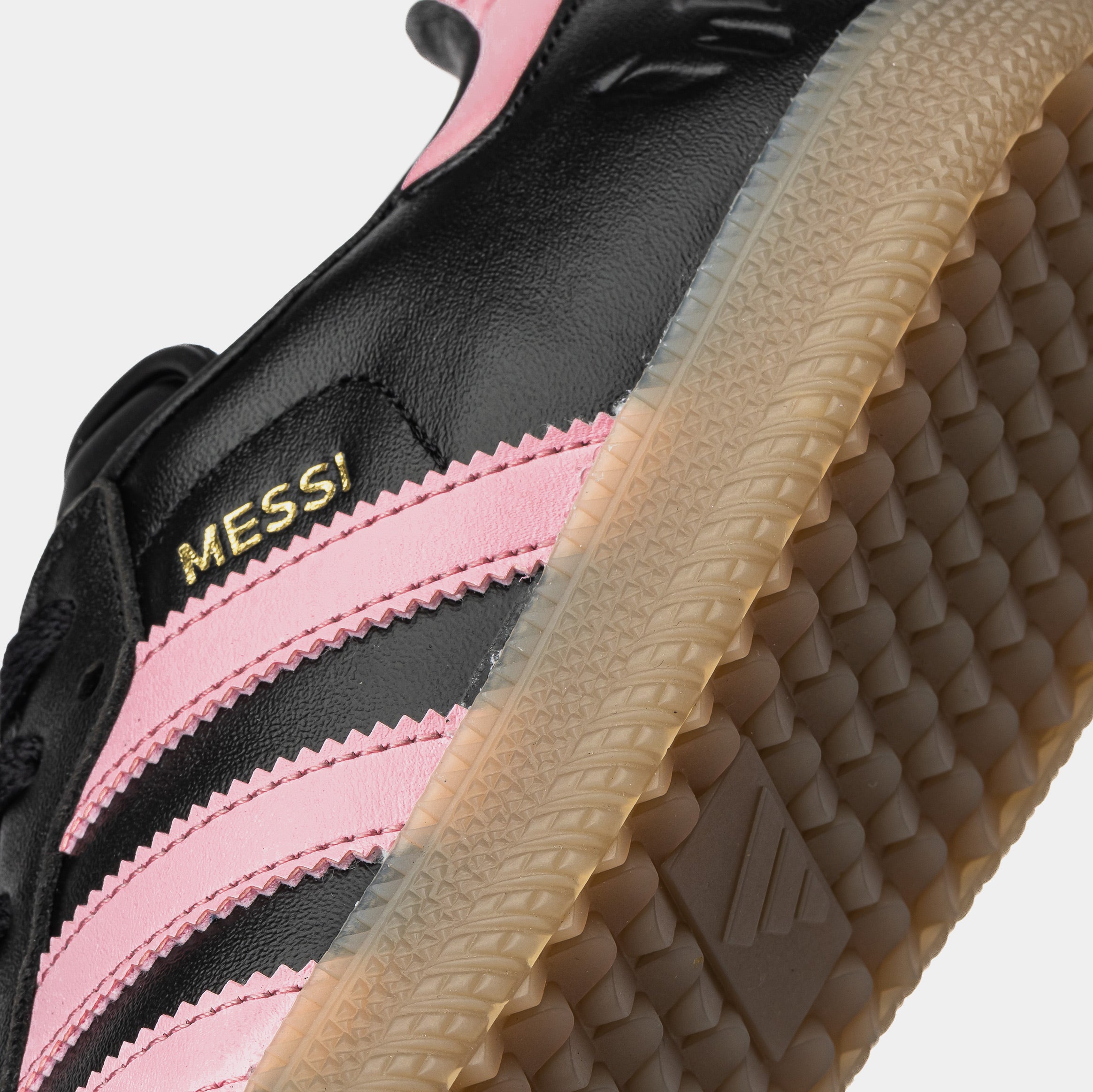 Samba OG Messi Mens Lifestyle Shoes (Black/Pink/Black) - Image 3