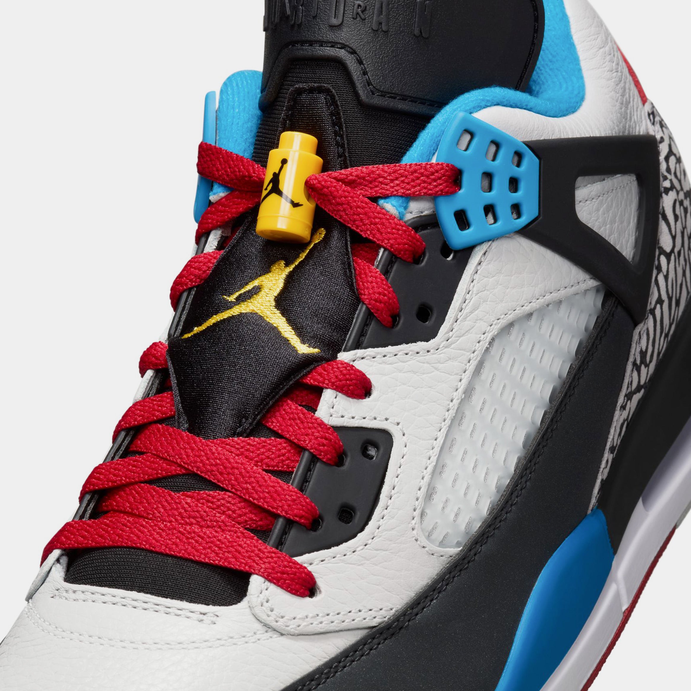 Spizike Low SE Mens Basketball Shoes (Neutral Grey/Varsity Maize/Surf Blue) - Image 5