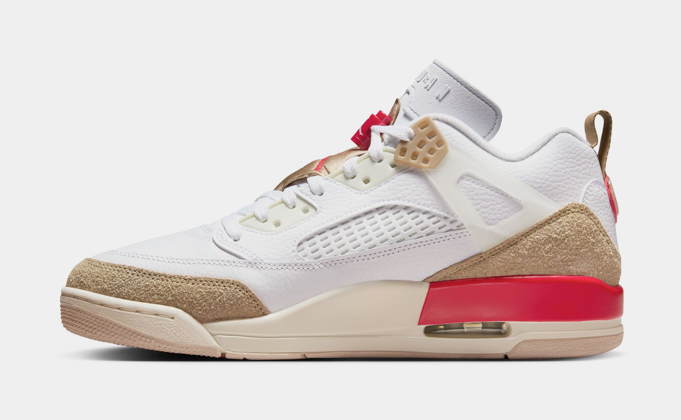 Spizike Low Mens Lifestyle Shoes (White/Desert Camo/Sail/Fire Red) - Image 3