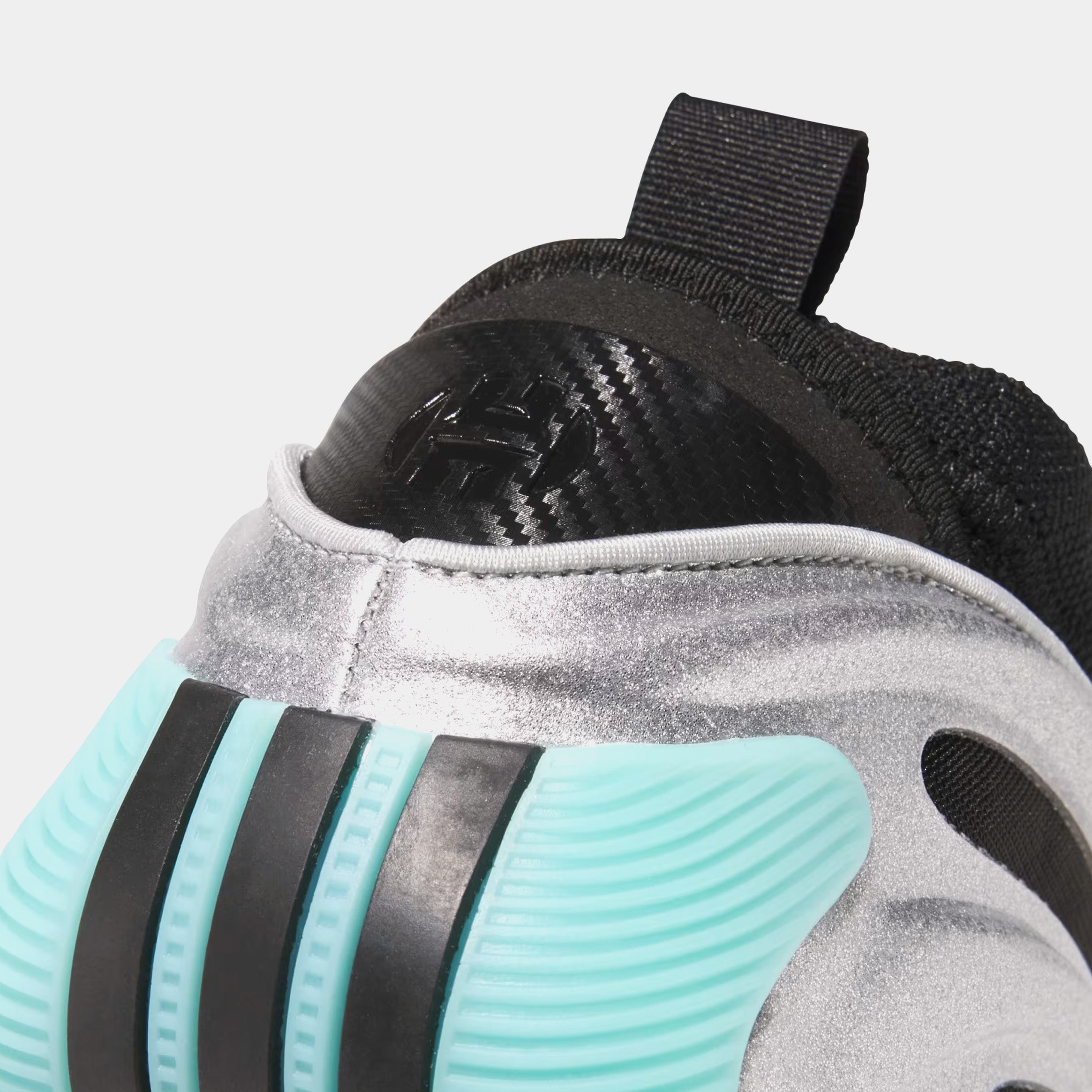 Harden Volume 9 Mens Basketball Shoes (Silver Metallic/Core Black/Flash Aqua) - Image 4