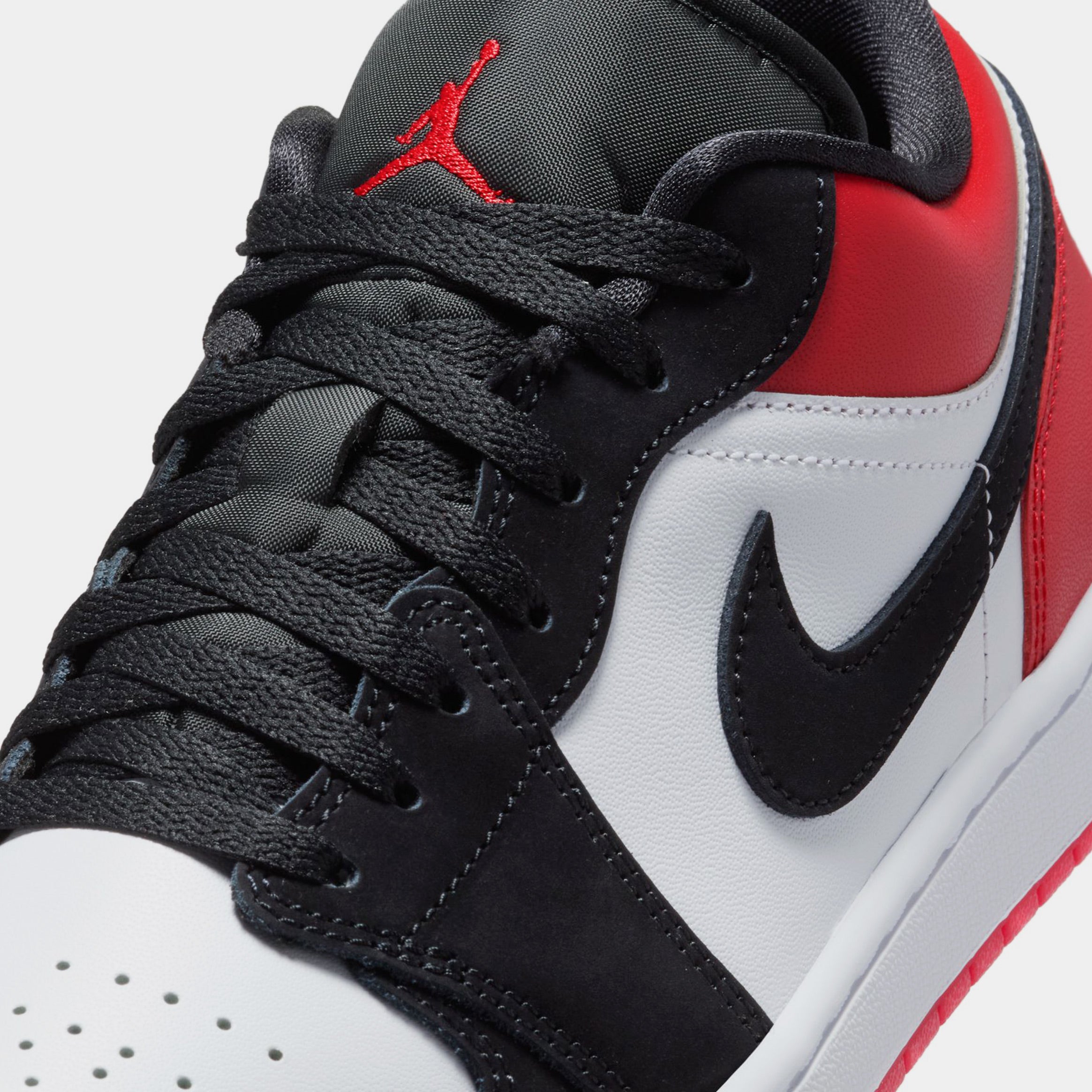 Air Jordan 1 Low SE Mens Lifestyle Shoes (White/Varsity Red/Black) - Image 5