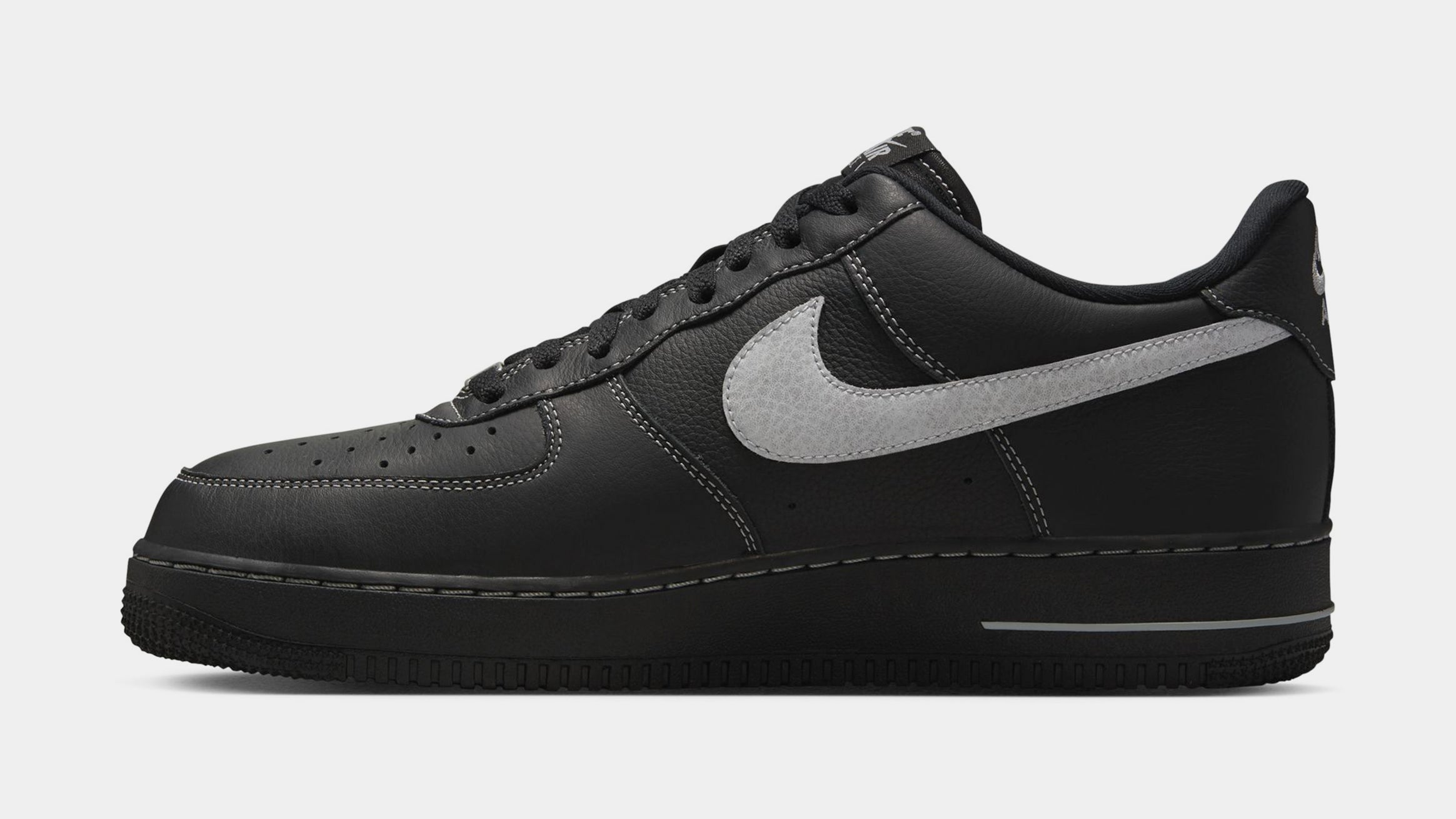 Air Force 1 07 Mens Lifestyle Shoes (Black/Wolf Grey/Black/Black) - Image 3