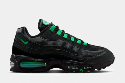 Air Max 95 OG Black Green Shock Mens Lifestyle Shoes (Black/Black/Pearl Grey/Green Shock)