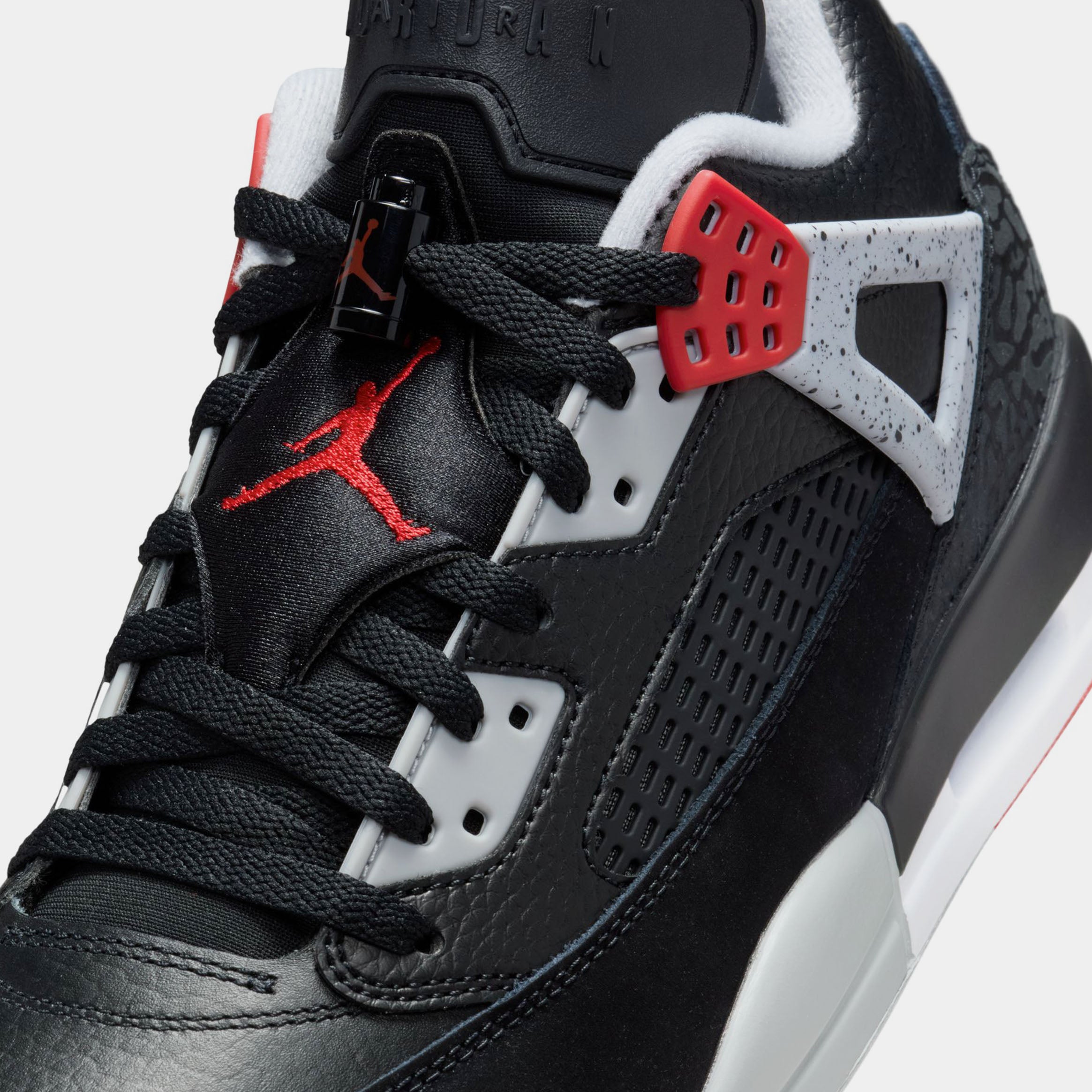 Spizike Low Mens Basketball Shoes (Black/Gym Red/Wolf Grey/White) - Image 5