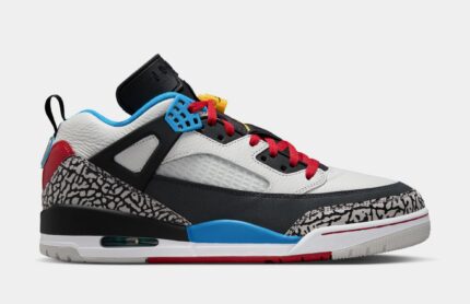 Spizike Low SE Mens Basketball Shoes (Neutral Grey/Varsity Maize/Surf Blue)