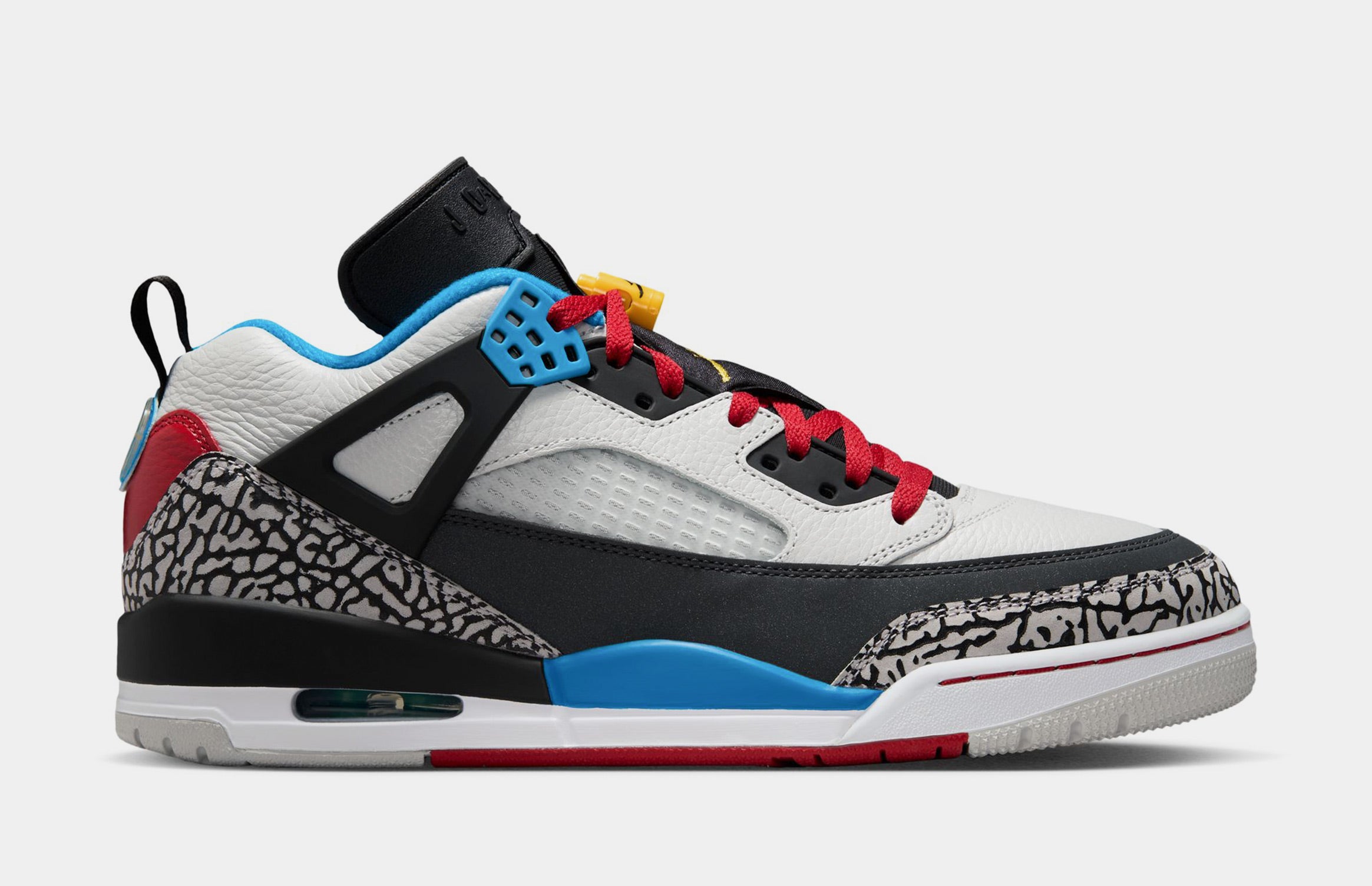 Spizike Low SE Mens Basketball Shoes (Neutral Grey/Varsity Maize/Surf Blue)