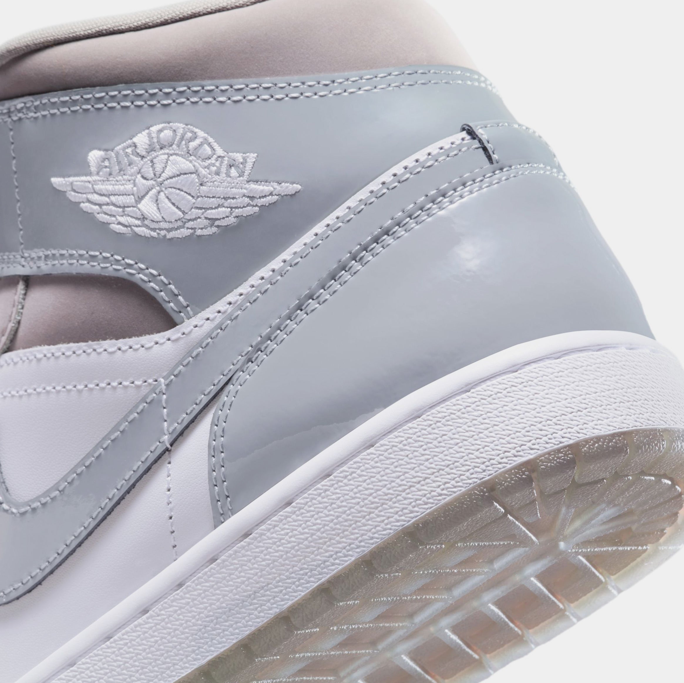 Air Jordan 1 Mid SE Cool Grey Mens Lifestyle Shoes (Cool Grey/Medium Grey) - Image 3