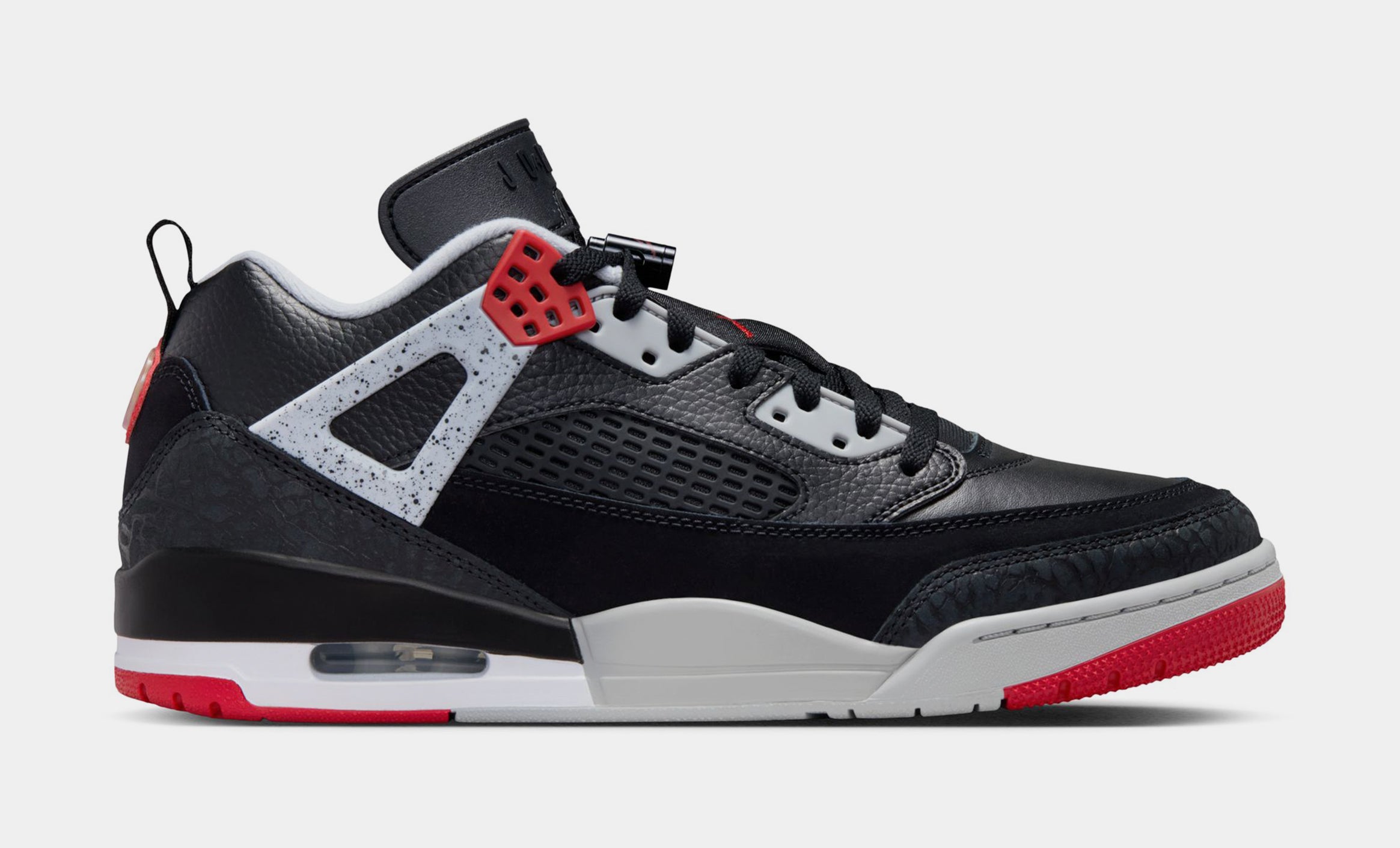 Spizike Low Mens Basketball Shoes (Black/Gym Red/Wolf Grey/White)