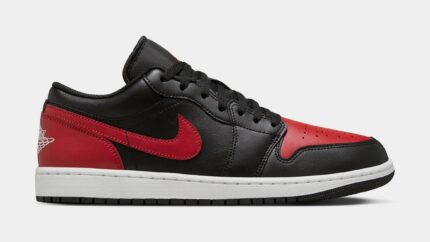 Air Jordan 1 Low Mens Basketball Shoes (Black/Summit White/Varsity Red)