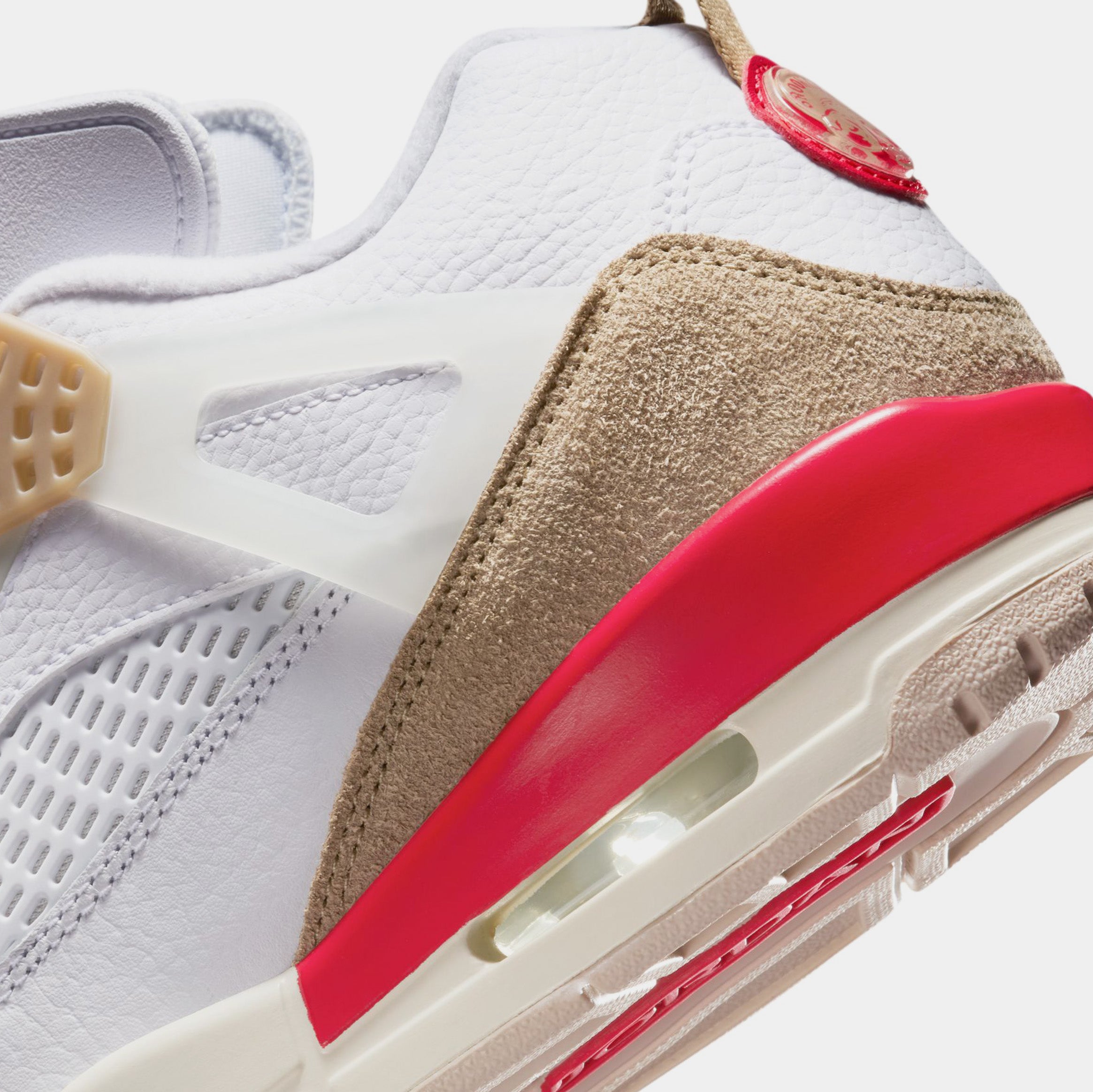 Spizike Low Mens Lifestyle Shoes (White/Desert Camo/Sail/Fire Red) - Image 6