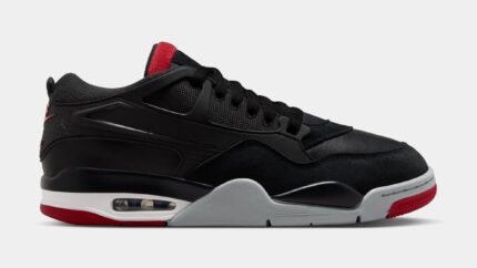 Air Jordan 4 RM Mens Lifestyle Shoes (Black/Varsity Red/Wolf Grey/White)