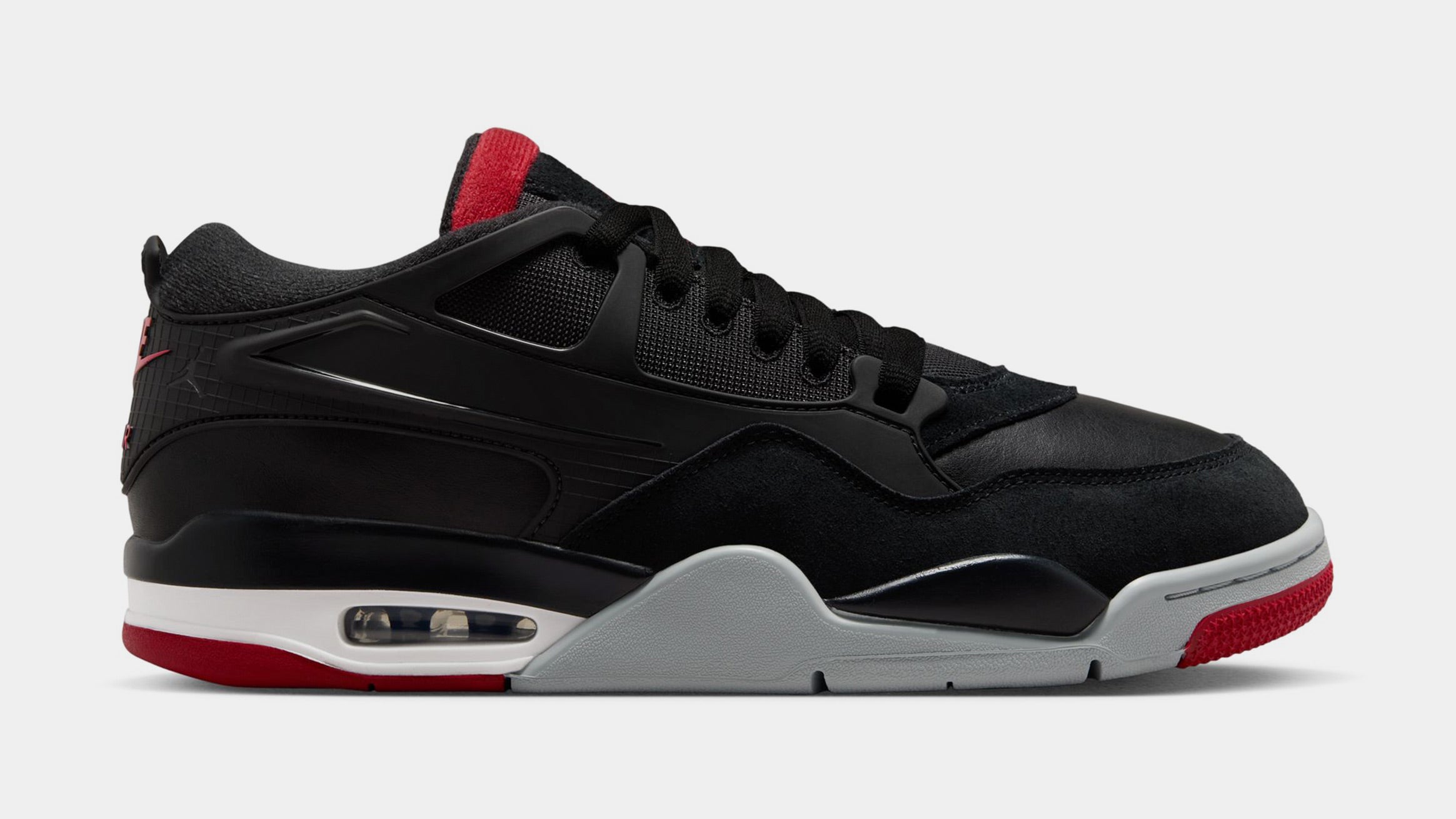 Air Jordan 4 RM Mens Lifestyle Shoes (Black/Varsity Red/Wolf Grey/White)