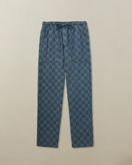 Harbor Drawstring Pant in Patchwork Japanese Denim