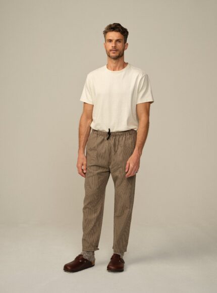 Haruto Drawstring Flannel Stripe Pant - Final Sale