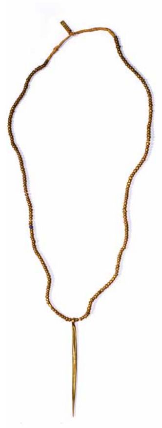 Killer - AFRICAN BRASS BEADS WITH SHORT QUILL PENDANT