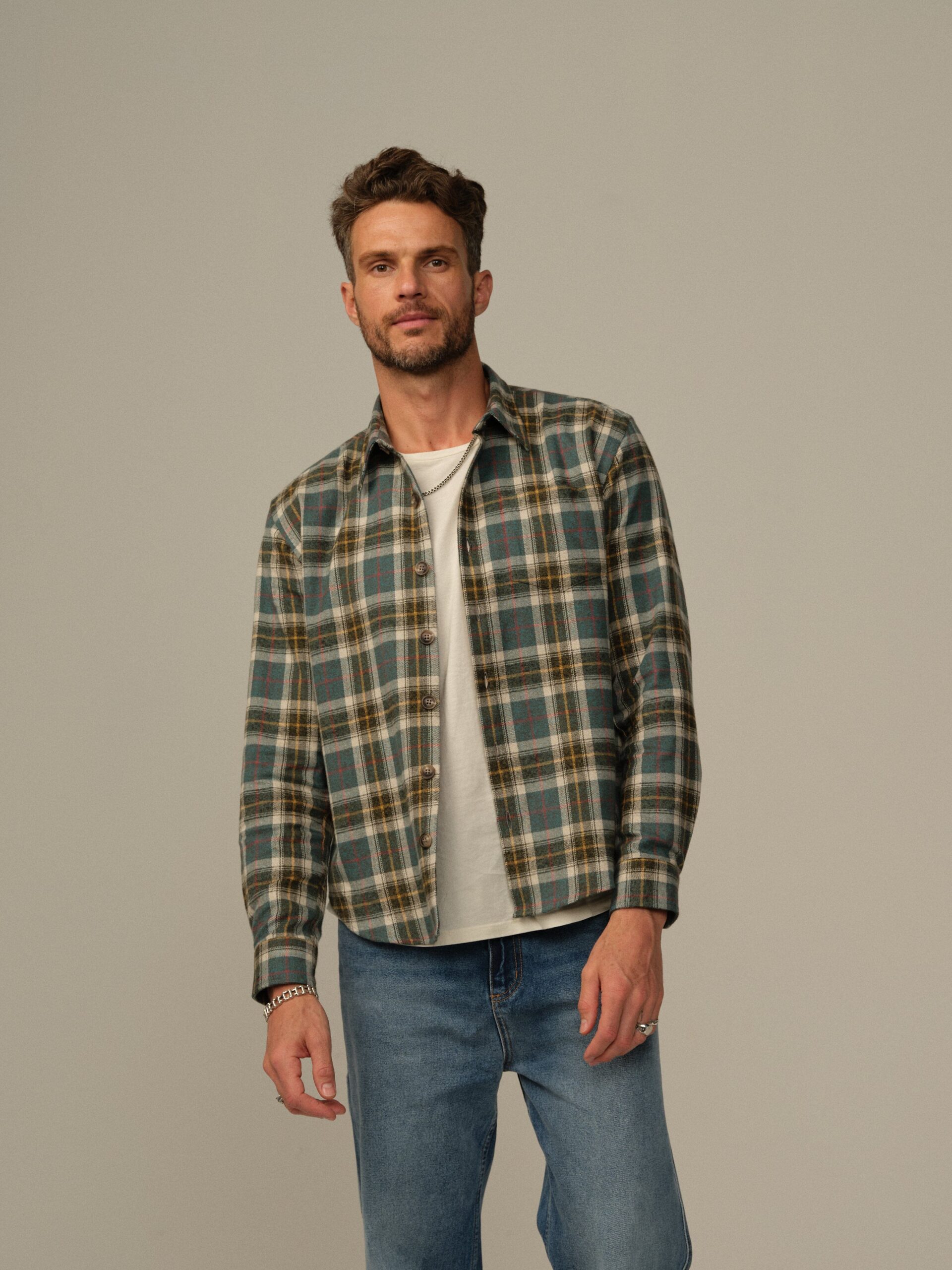 Men's Accord Japanese Cotton Flannel Shirt - Final Sale