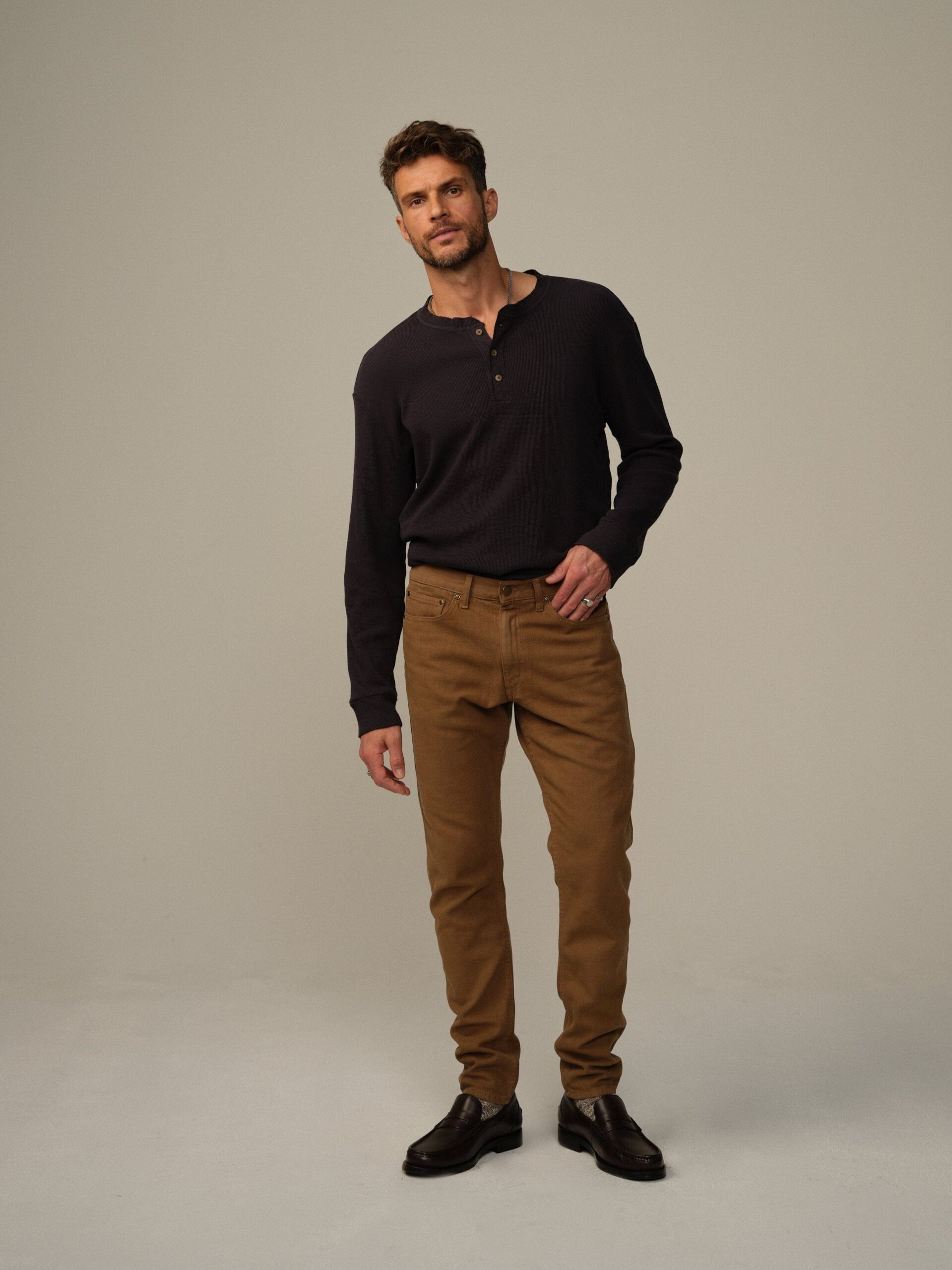Men's Bowie Jean in Garment Dyed Recycled Cotton - Final Sale