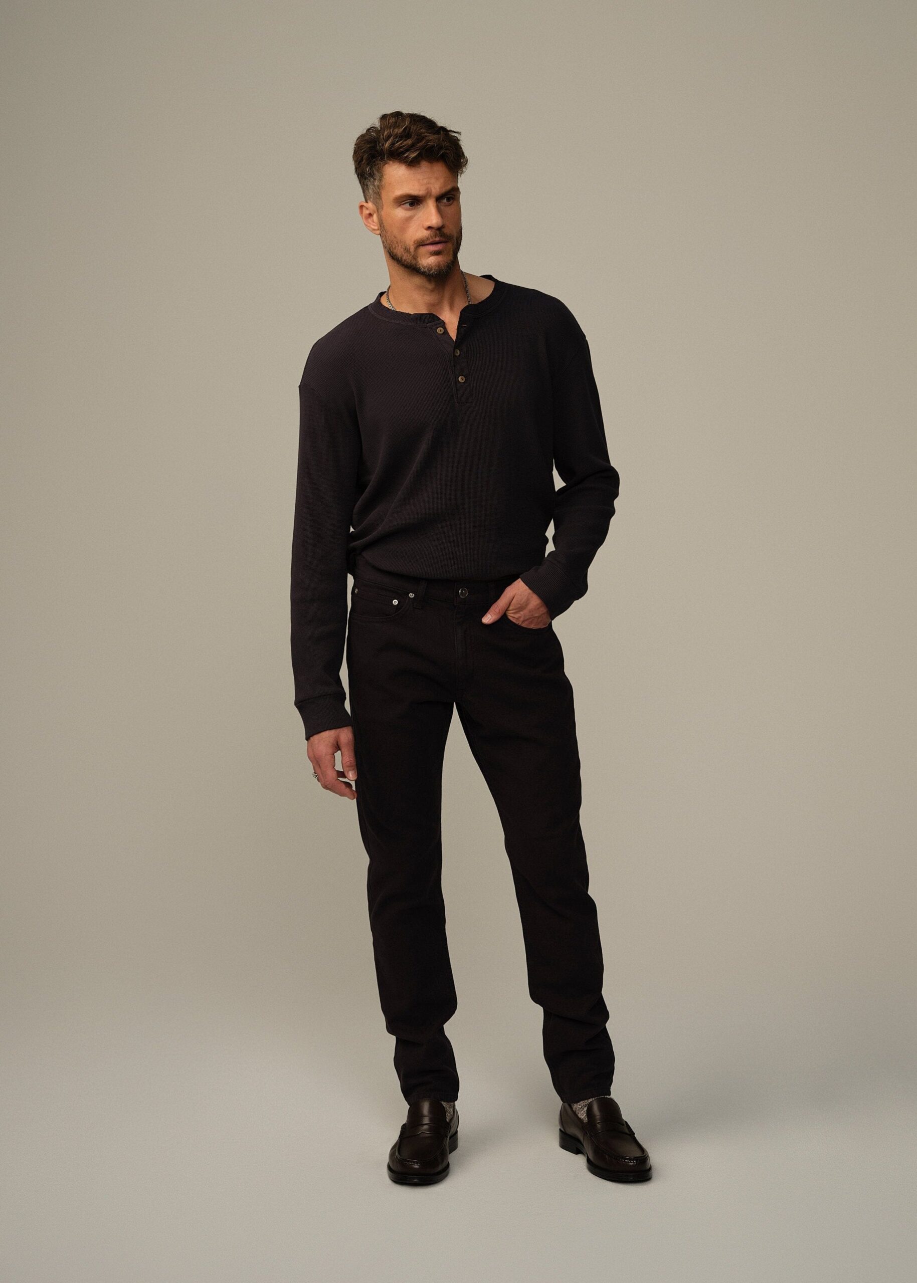 Men's Bowie Jean in Garment Dyed Recycled Cotton - Final Sale - Image 5