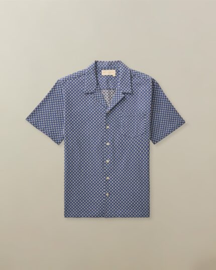 Men's Fez Shirt in Cotton Dobby