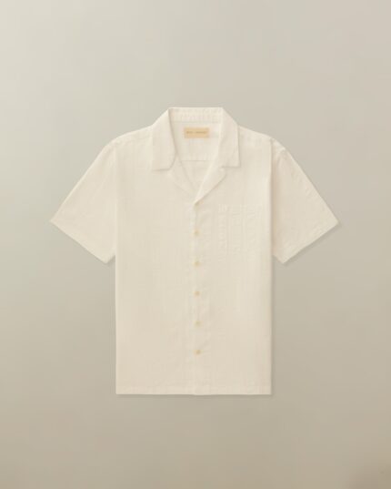 Men's Fez Shirt in Organic Cotton Dobby