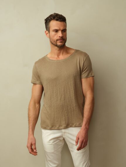 Men's Fischer Linen Boatneck Tee
