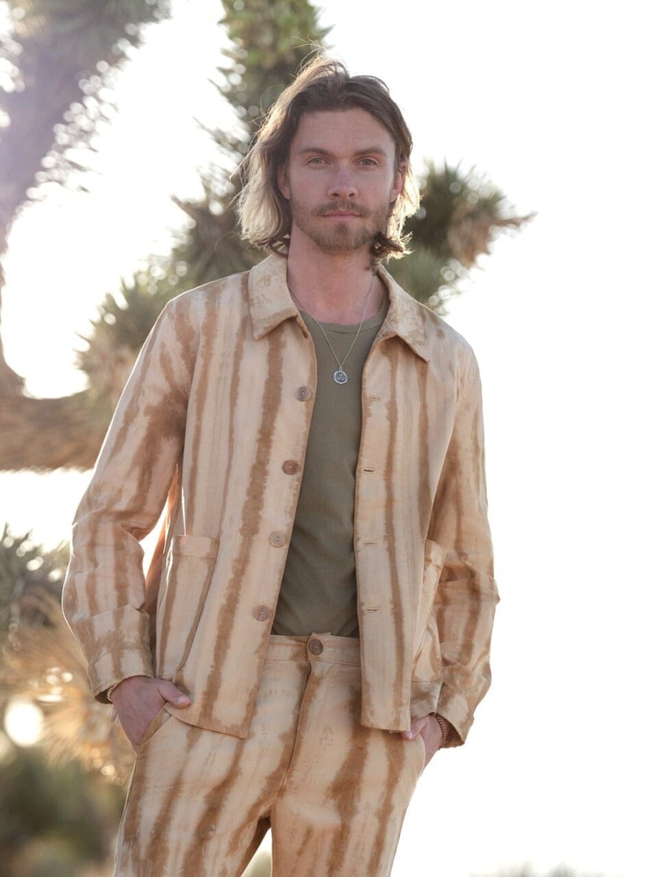 Men's Santos Jacket in Hand-Dyed Shibori - Final Sale