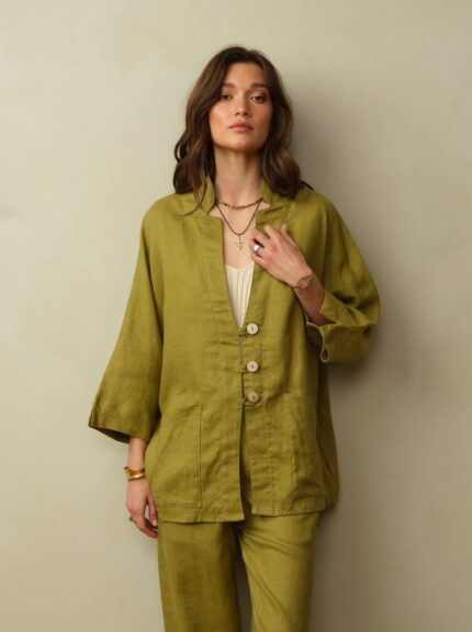 Women's Aoki Linen Kimono Jacket - Final Sale