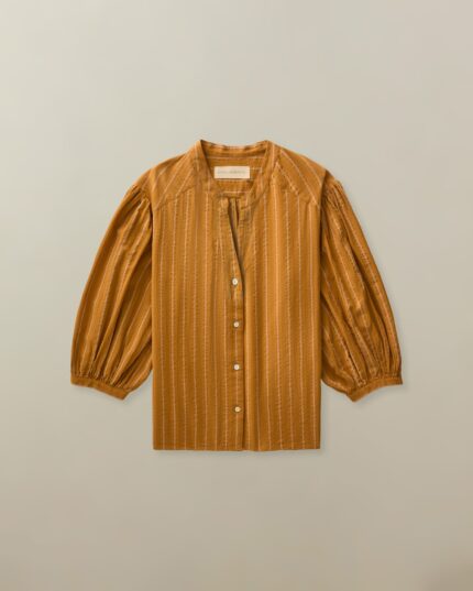 Women's Edith Blouse in Organic Cotton Dobby - Final Sale