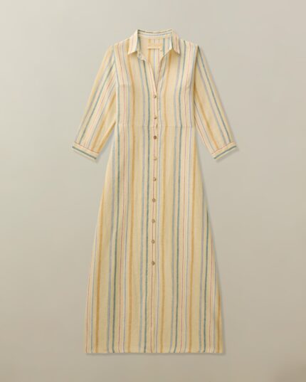 Women’s Puglia Dress in Striped Linen