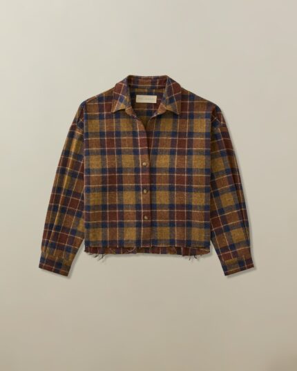 Women's Remi Cropped Shirt in Japanese Tweed