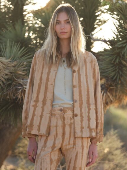 Women's Santos Jacket in Hand-Dyed Shibori - Final Sale