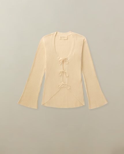 Women's Simone Knit Tie Cardigan in Organic Cotton