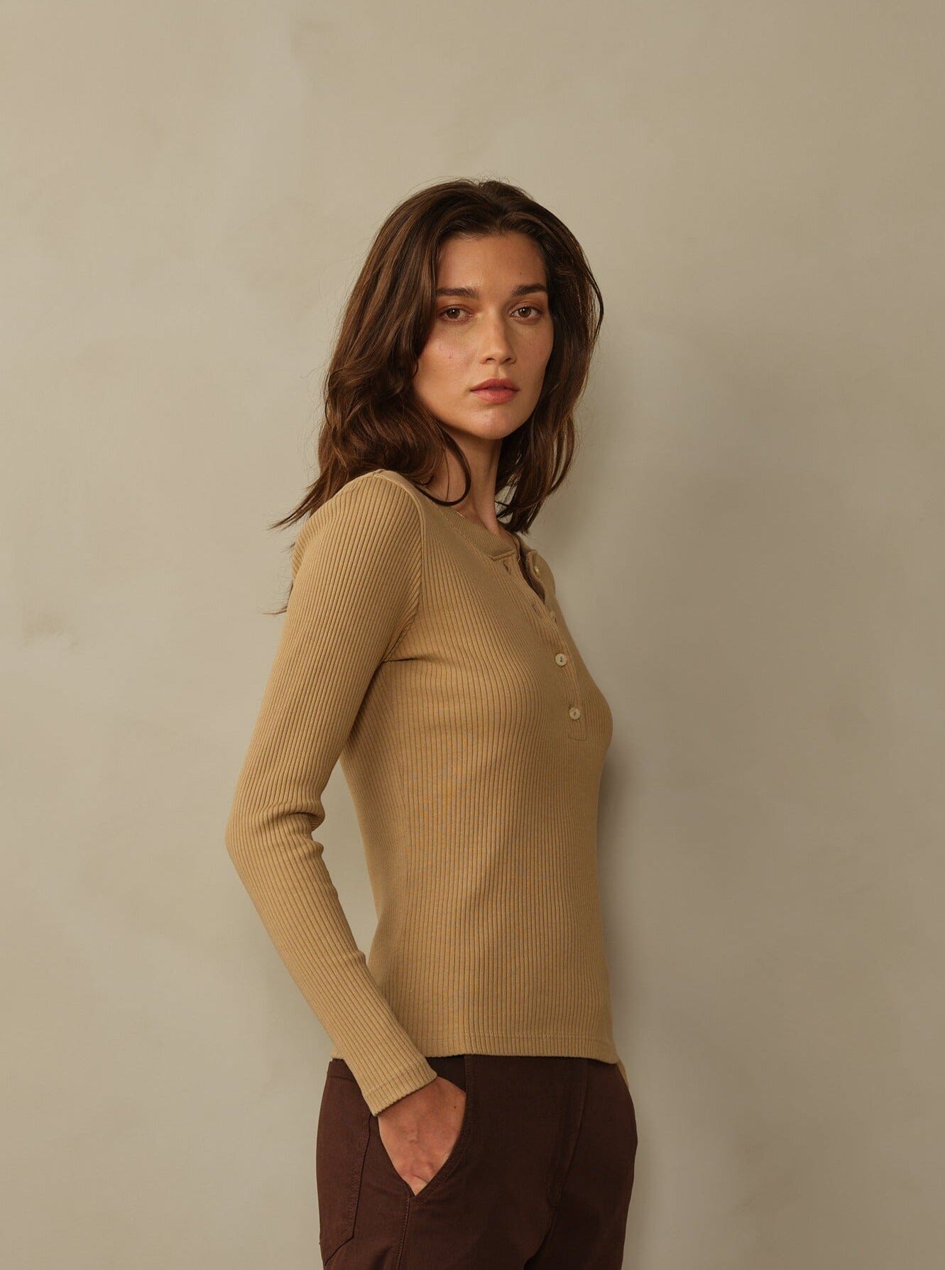Women's Tasmen Ribbed Henley - Final Sale - Image 7