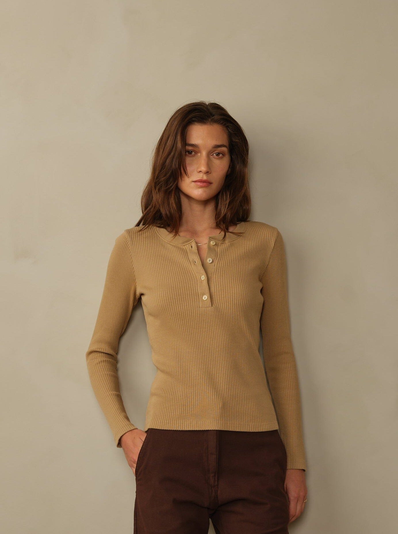 Women's Tasmen Ribbed Henley - Final Sale - Image 6