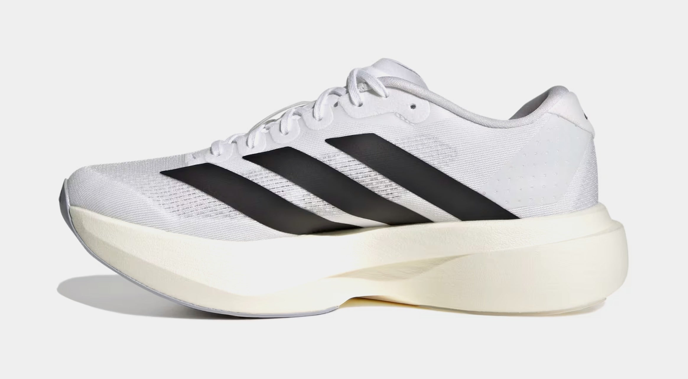 Adizero Eva Womens Running Shoes (Cloud White/Core Black/Cloud White) - Image 3