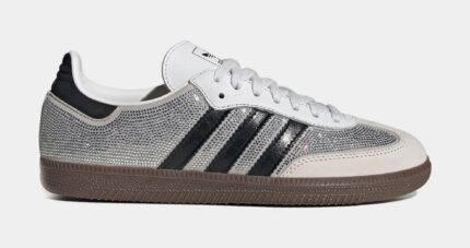 Samba OG Rhinestone Womens Lifestyle Shoes (Crystal White/Crystal White/Silver Metallic)