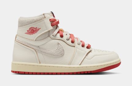 Air Jordan 1 Retro High OG Rare Air Cinnabar Womens Lifestyle Shoes (Sail/Cinnabar/Light Bone)