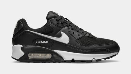 Air Max 90 Womens Running Shoes (Black/Black/White)