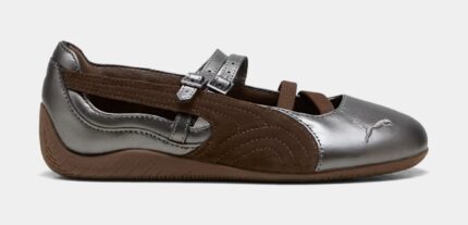 Speedcat Ballet Lux Chocolate Gum Womens Lifestyle Shoes (Brown/Silver)